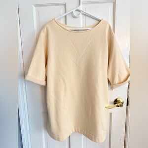 Urban Outfitters Cream Short-Sleeve Women's dress - oversized relaxed